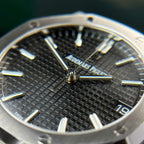 Audemars Piguet Royal Oak 15500 Watch Dial Black Rubber Strap 41mm