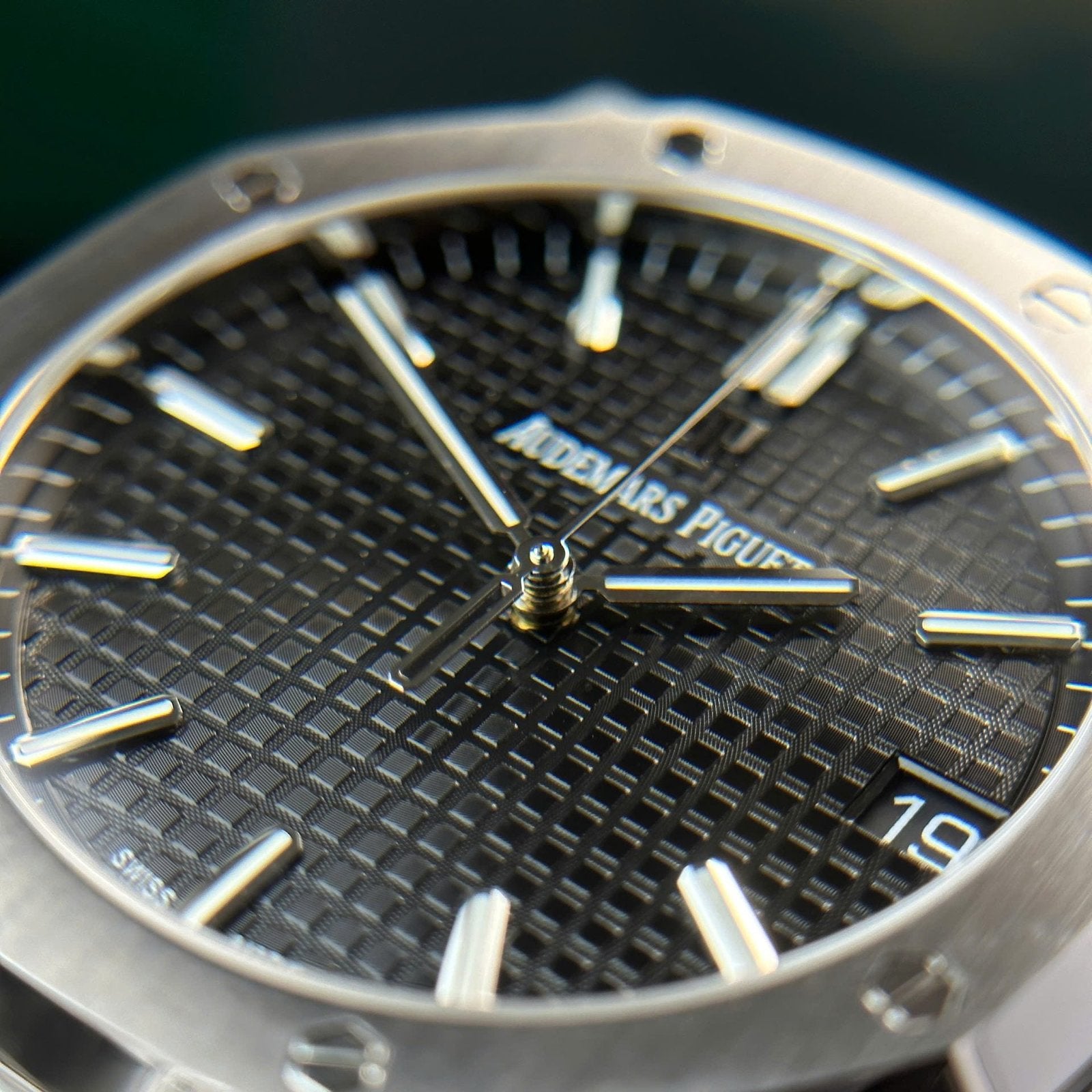 Audemars Piguet Royal Oak 15500 Watch Dial Black Rubber Strap 41mm