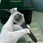 Audemars Piguet Royal Oak 15500 Watch Dial Black Rubber Strap 41mm