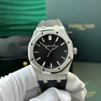 Audemars Piguet Royal Oak 15500 Watch Dial Black Rubber Strap 41mm
