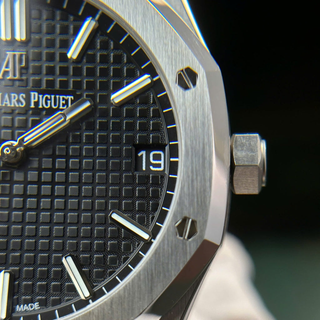 Audemars Piguet Royal Oak 15500 Watch Dial Black Rubber Strap 41mm