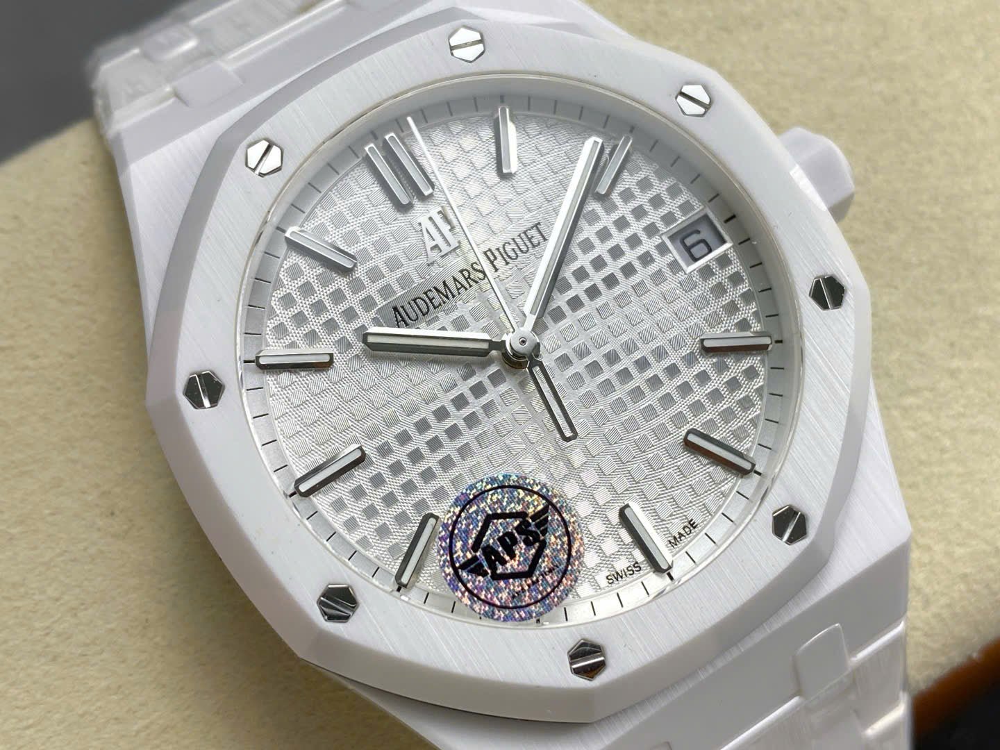 Audemars Piguet Royal Oak 15500 Watch White Ceramic 41mm
