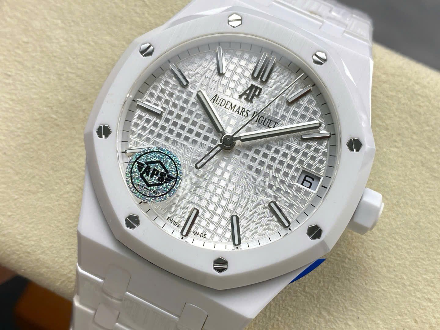Audemars Piguet Royal Oak 15500 Watch White Ceramic 41mm