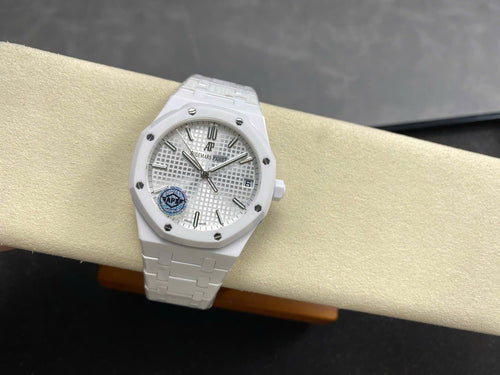 Audemars Piguet Royal Oak 15500 Watch White Ceramic 41mm