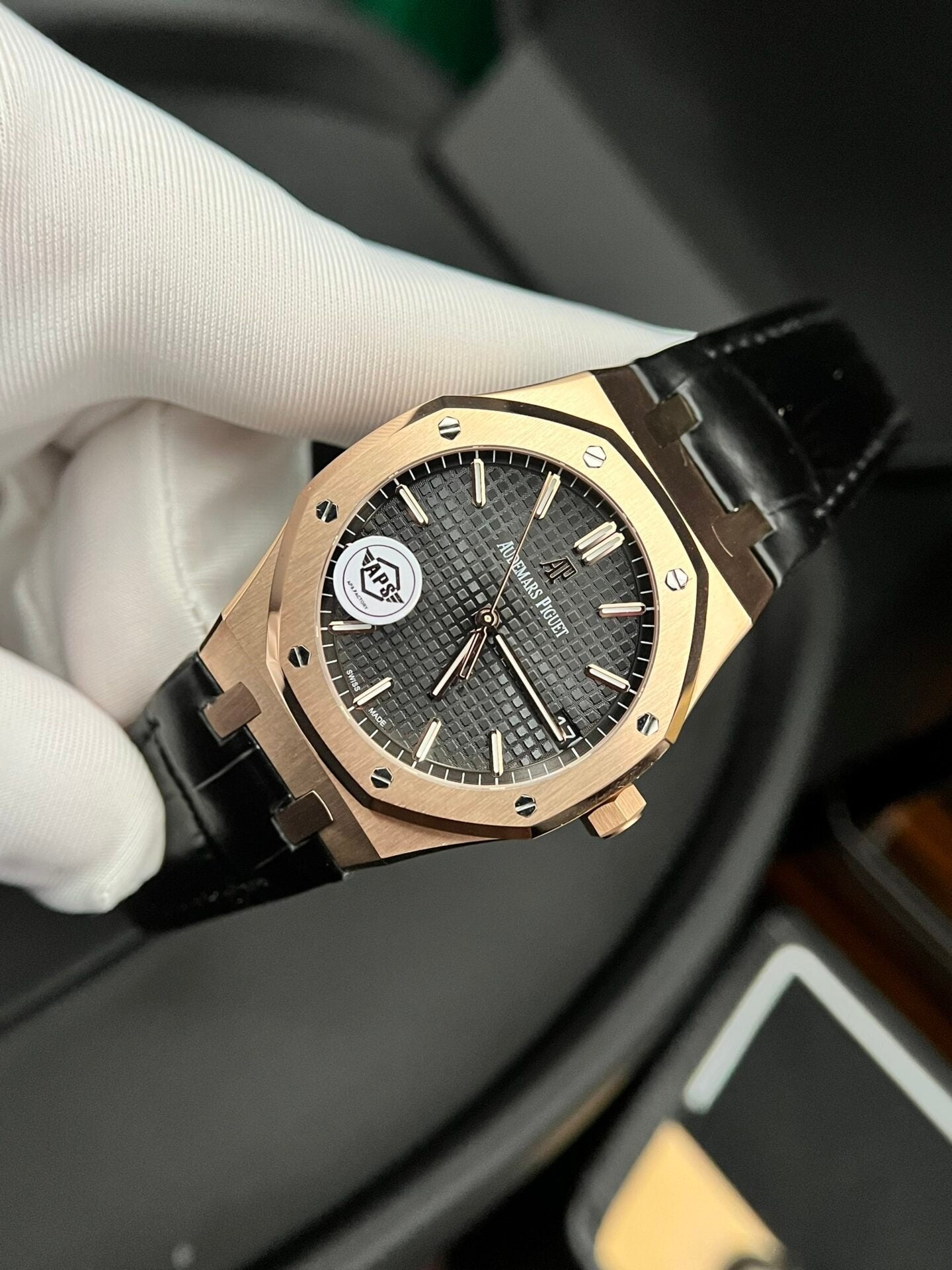 Audemars Piguet Royal Oak 15500OR Watch Leather Strap 41mm