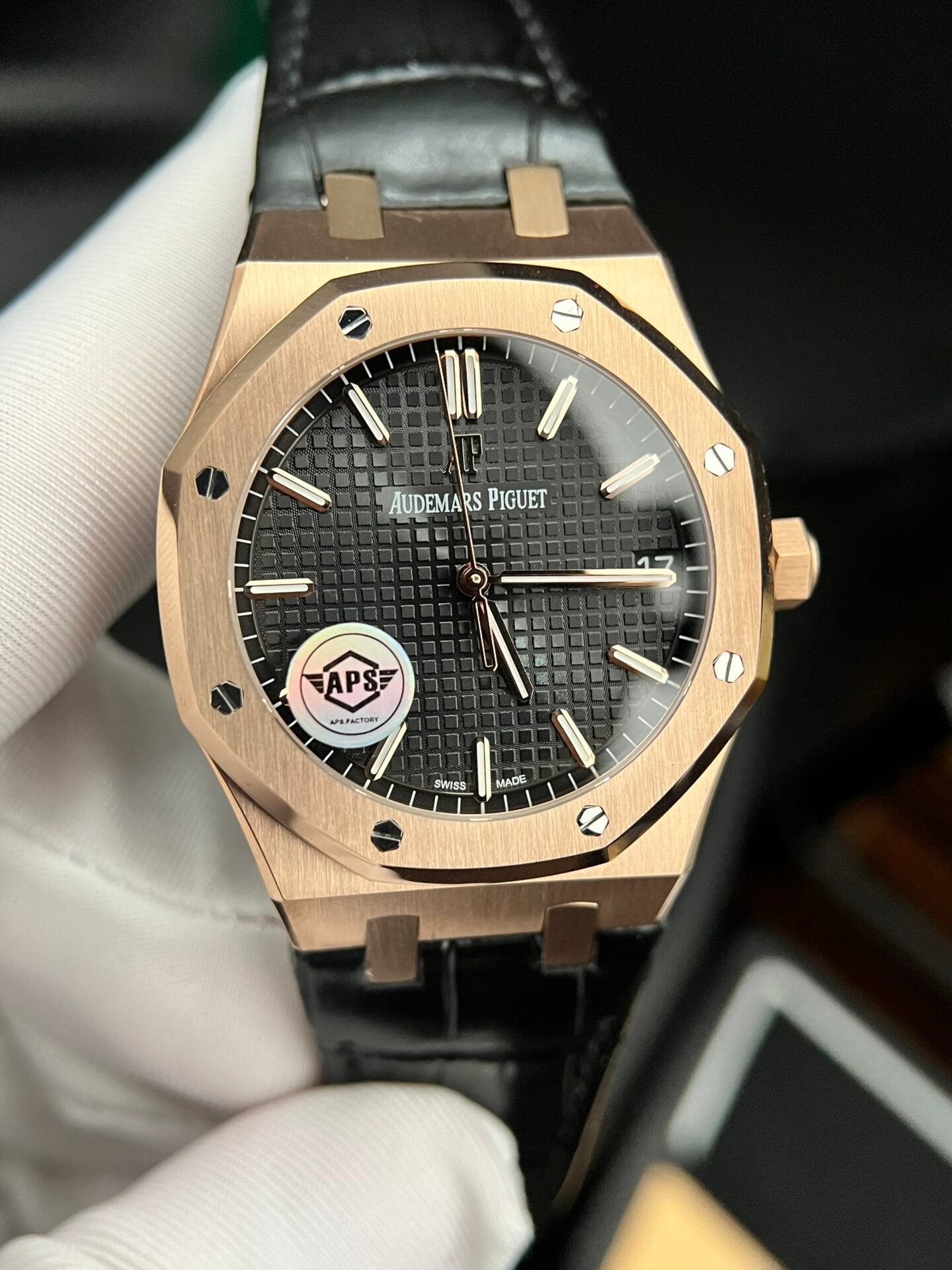 Audemars Piguet Royal Oak 15500OR Watch Leather Strap 41mm