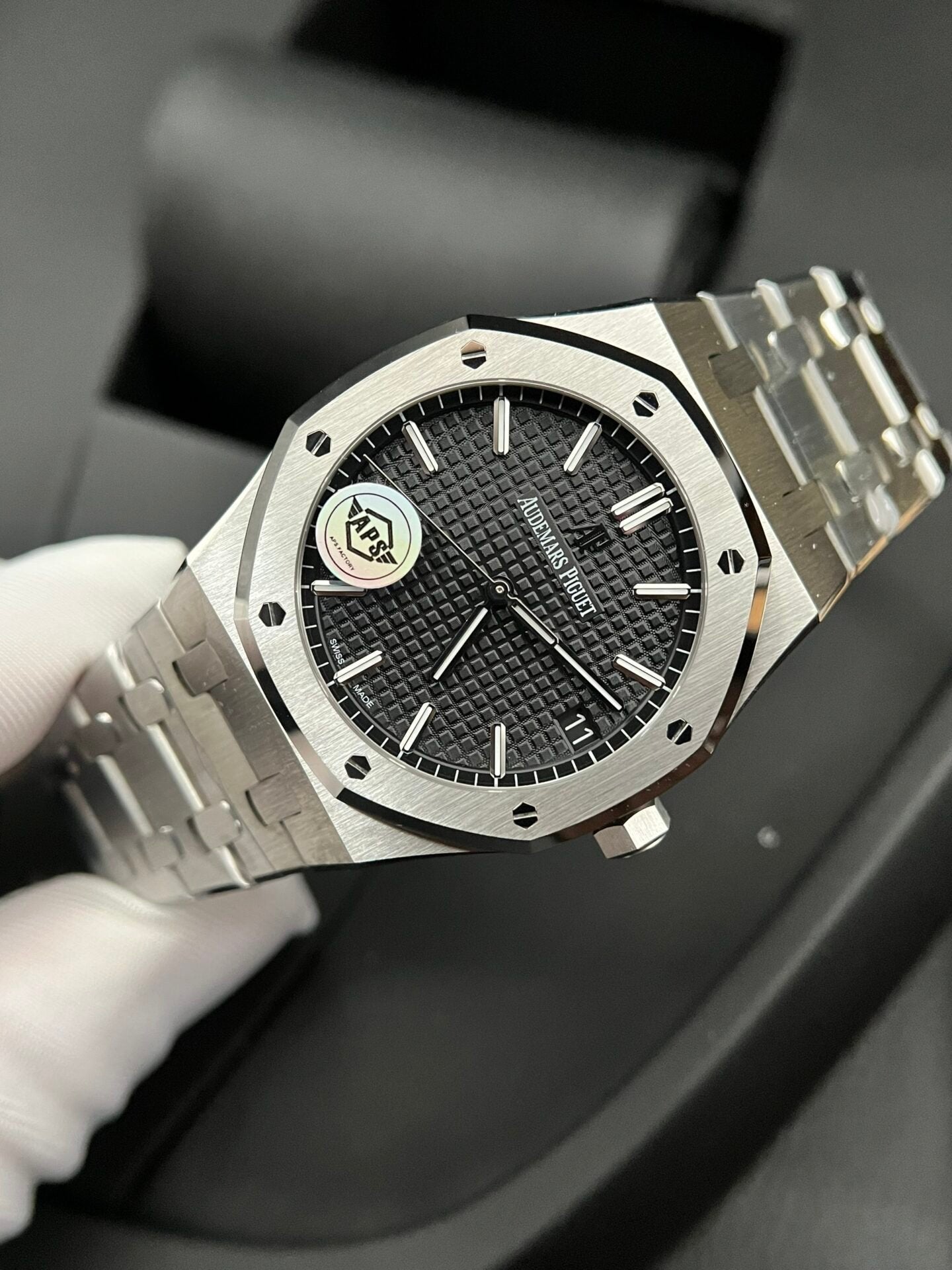 Audemars Piguet Royal Oak 15500ST Watch Black Dial 41mm
