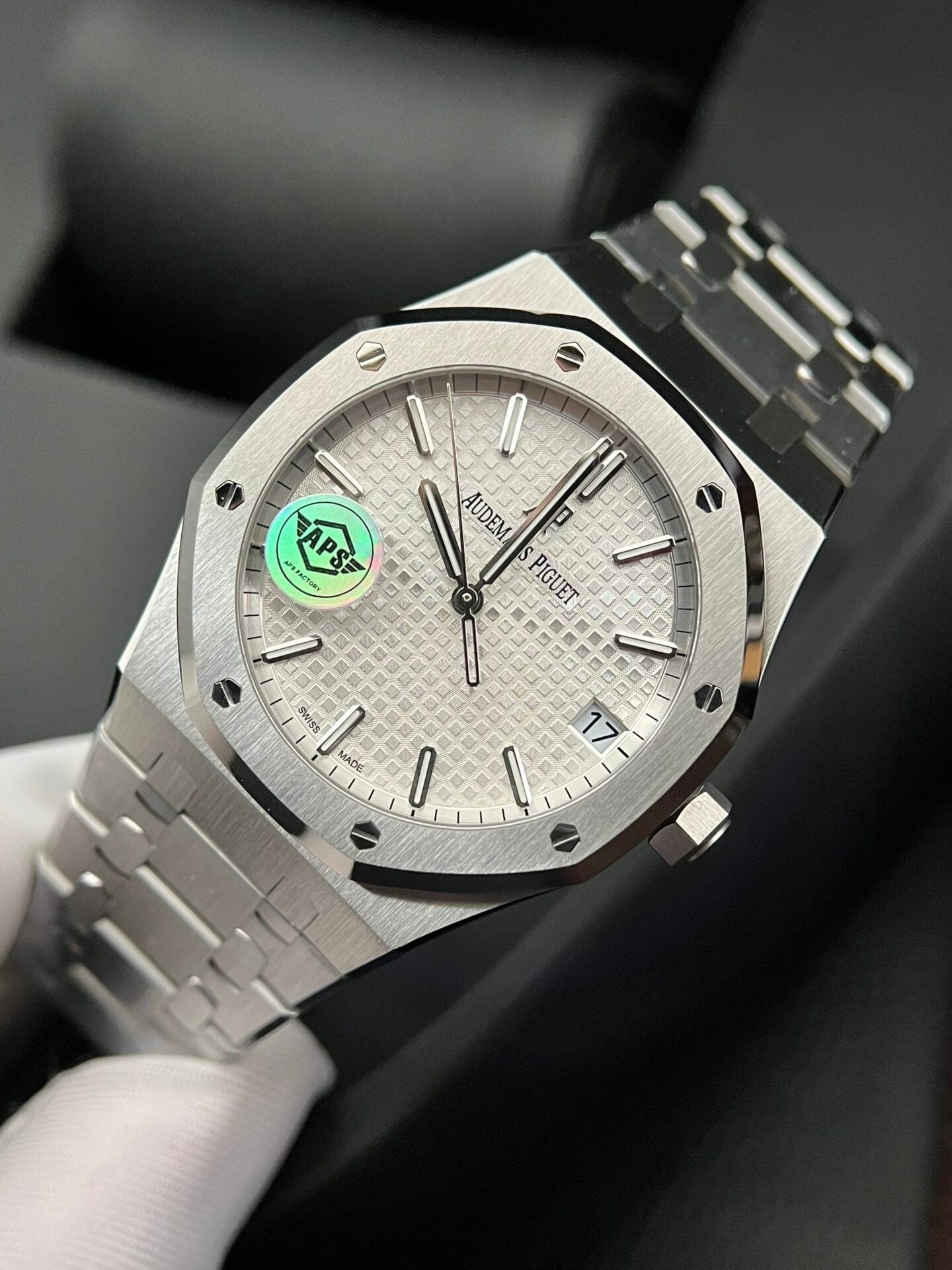 Audemars Piguet Royal Oak 15500ST Watch White Dial 41mm