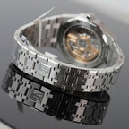 Audemars Piguet Royal Oak 15510ST Watch Green Dial Bezel Moissanite Diamonds 41mm