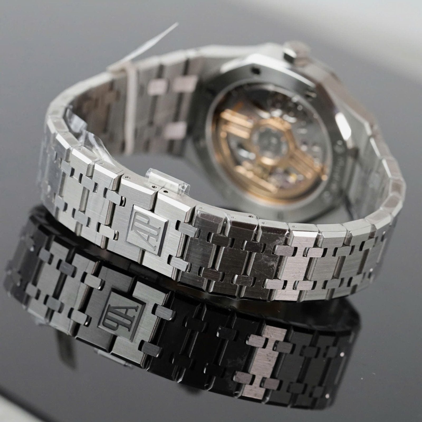 Audemars Piguet Royal Oak 15510ST Watch Green Dial Bezel Moissanite Diamonds 41mm