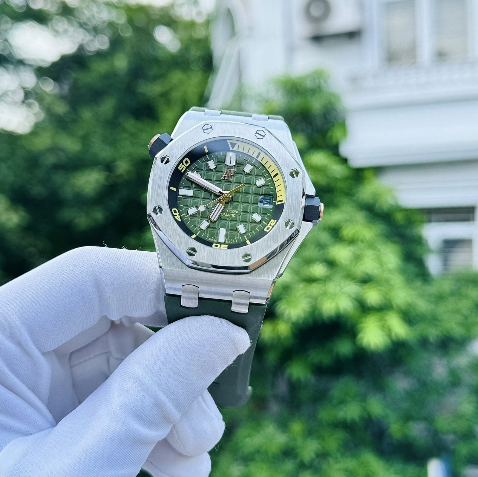 Audemars Piguet Watch Royal Oak 15720ST Green Dial 42mm