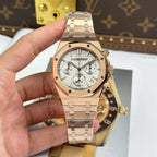 Audemars Piguet Watch Royal Oak 26240 Rose Gold Dial White 41mm