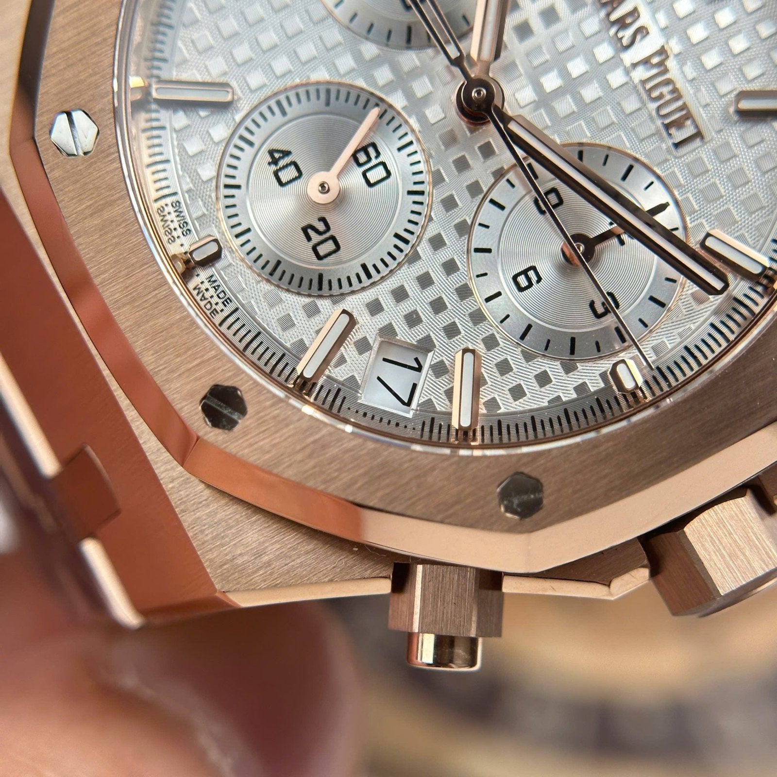 Audemars Piguet Watch Royal Oak 26240 Rose Gold Dial White 41mm