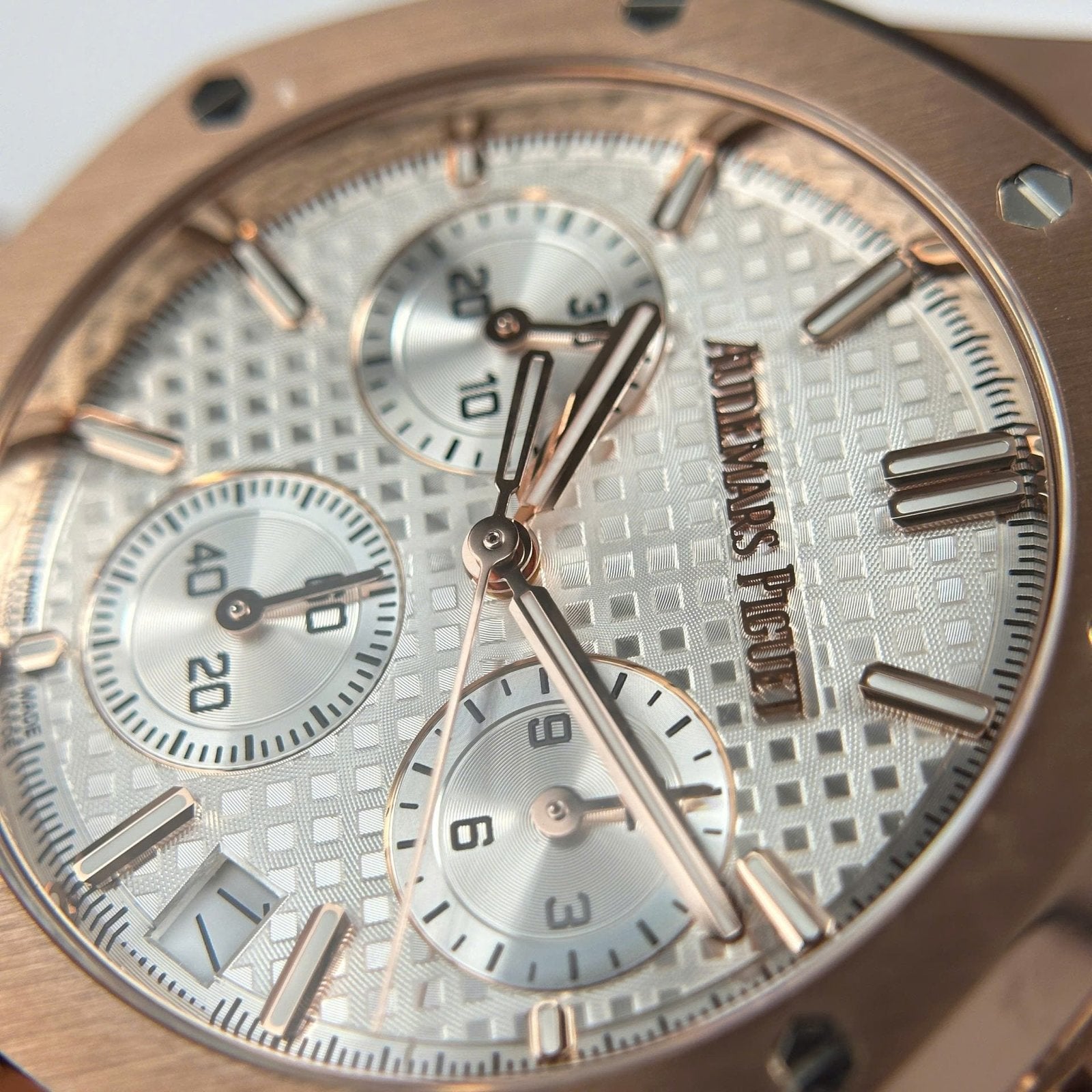 Audemars Piguet Watch Royal Oak 26240 Rose Gold Dial White 41mm