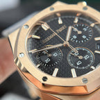 Audemars Piguet Watch Royal Oak 26240 Rose Gold Dial Black 41mm