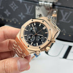 Audemars Piguet Watch Royal Oak 26240 Rose Gold Dial Black 41mm