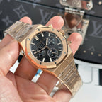 Audemars Piguet Watch Royal Oak 26240 Rose Gold Dial Black 41mm