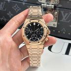 Audemars Piguet Watch Royal Oak 26240 Rose Gold Dial Black 41mm