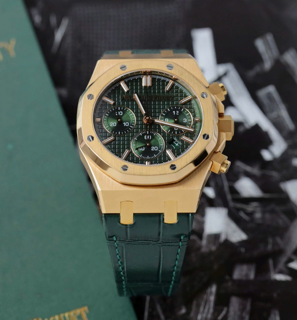 Audemars Piguet Watch Royal Oak 26240OR Green Dial Gold Wrapped 41mm
