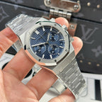Audemars Piguet Royal Oak 26240ST Watch Blue Dial Metal Wire 41mm