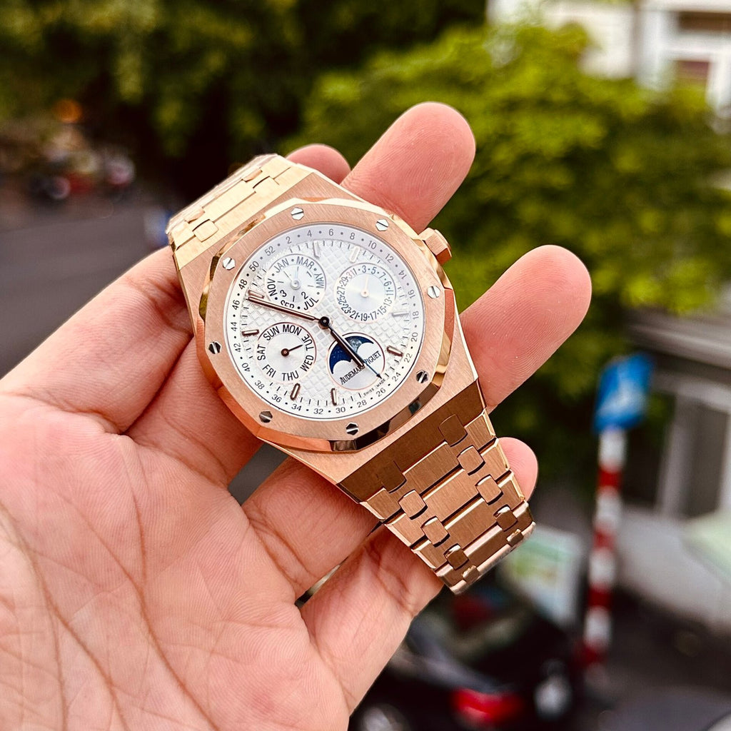 Audemars Piguet Royal Oak 26574OR White Dial Watch 41mm