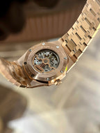 Audemars Piguet Royal Oak 26574OR Rose Gold Watch Blue Dial 41mm