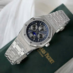 Audemars Piguet Royal Oak 26574TI Watch Blue Dial Metal Wire 41mm