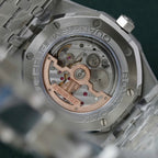 Audemars Piguet Royal Oak 26574TI Watch Blue Dial Metal Wire 41mm