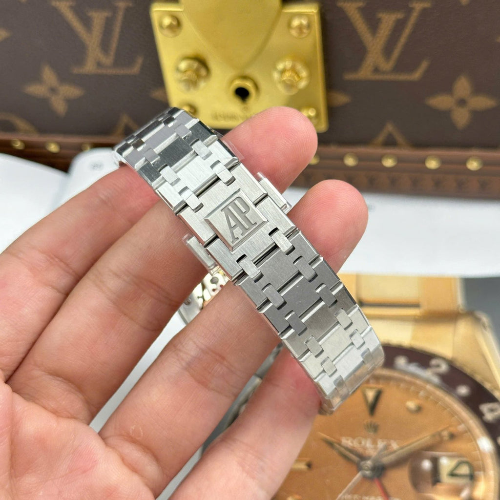 Audemars Piguet Royal Oak 77450 Watch Tiffany Dial Metal Wire 34mm