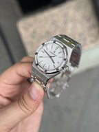 Audemars Piguet Watch Royal Oak White Dial Metal Wire 34mm