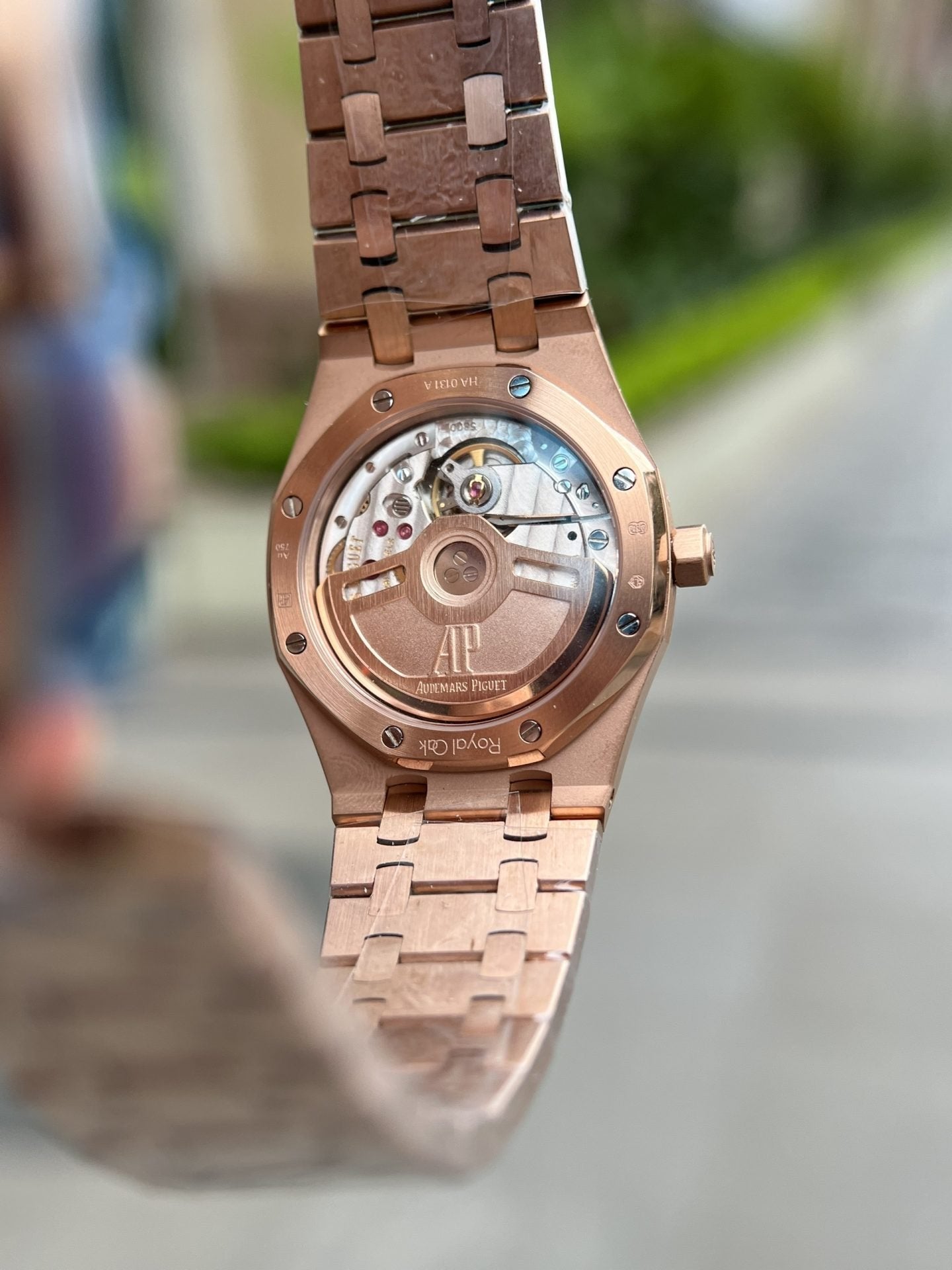 Audemars Piguet Watch Royal Oak Rose Gold White Dial 34mm