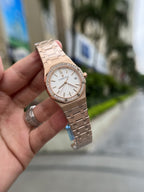 Audemars Piguet Watch Royal Oak Rose Gold White Dial 34mm