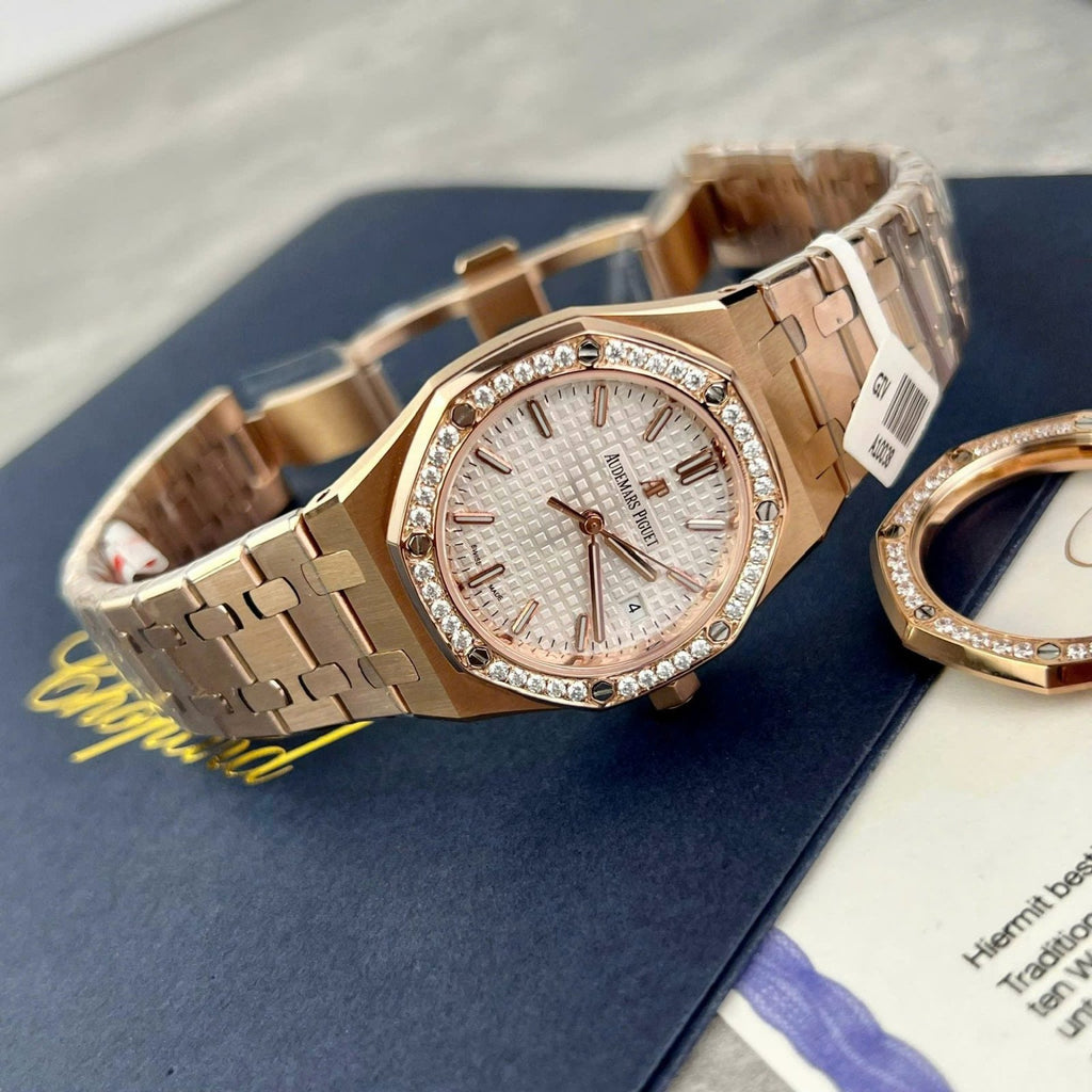 Audemars Piguet Royal Oak Bezel Diamonds Moissanite 34mm