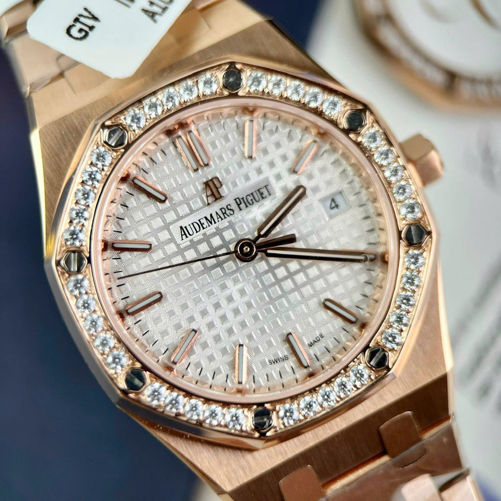 Audemars Piguet Royal Oak Bezel Diamonds Moissanite 34mm