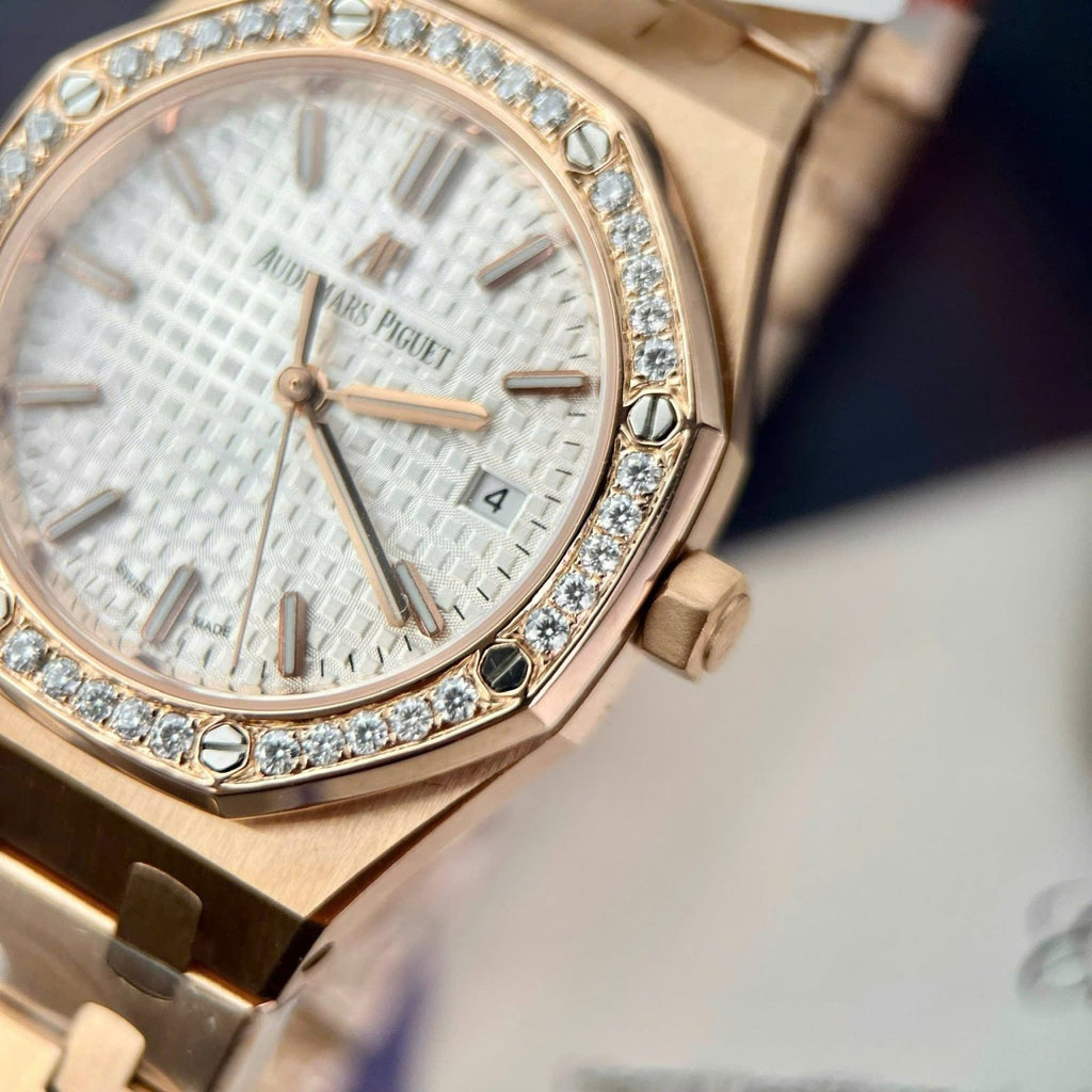 Audemars Piguet Royal Oak Bezel Diamonds Moissanite 34mm