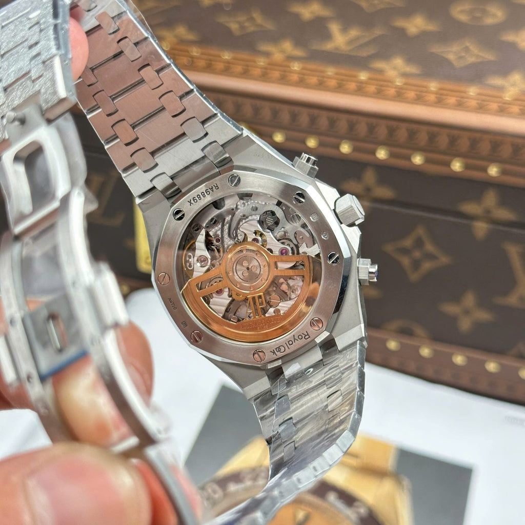 Audemars Piguet Watch Royal Oak Chronograph Frosted Gold 26240 Black Dial 41mm