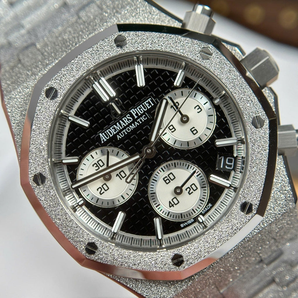 Audemars Piguet Watch Royal Oak Chronograph Frosted Gold 26240 Black Dial 41mm