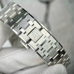 Audemars Piguet Watch Royal Oak 15500 Dial Blue Moissanite Diamonds 41mm