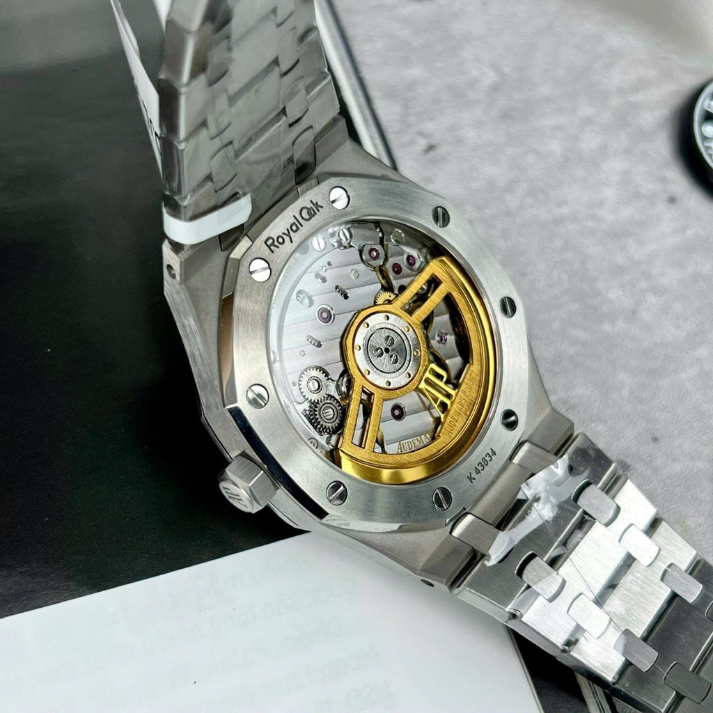 Audemars Piguet Watch Royal Oak 15500 Dial Blue Moissanite Diamonds 41mm