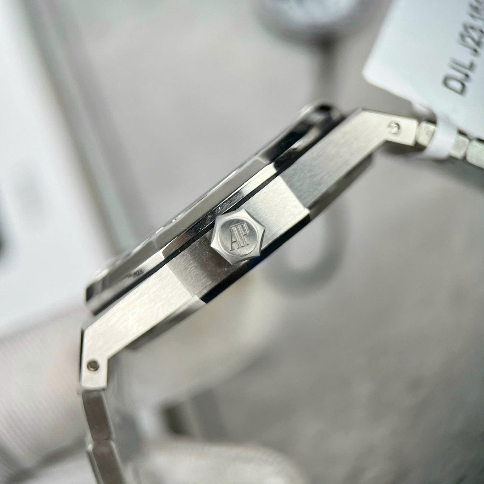 Audemars Piguet Watch Royal Oak 15500 Dial Blue Moissanite Diamonds 41mm