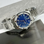 Audemars Piguet Watch Royal Oak 15500 Dial Blue Moissanite Diamonds 41mm