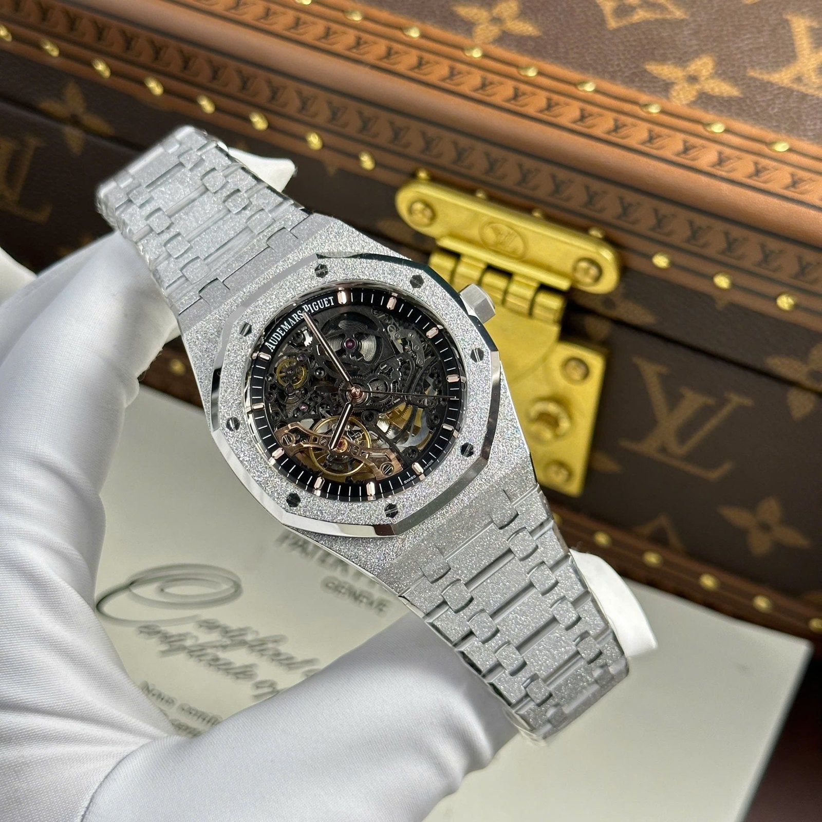 Audemars Piguet Royal Oak Frosted 15407 Watch Skeleton Dial 41mm