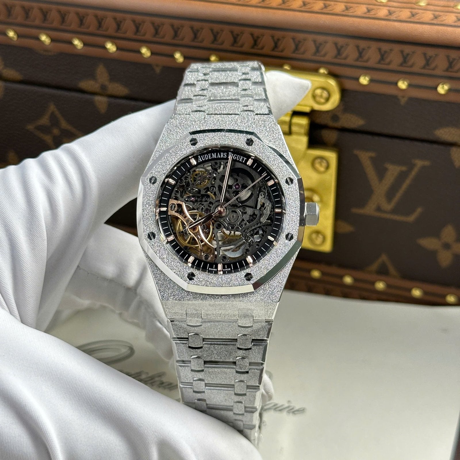 Audemars Piguet Royal Oak Frosted 15407 Watch Skeleton Dial 41mm