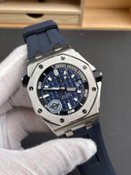 Audemars Piguet Watch Royal Oak Offshore 15720ST Blue Rubber Strap 42mm