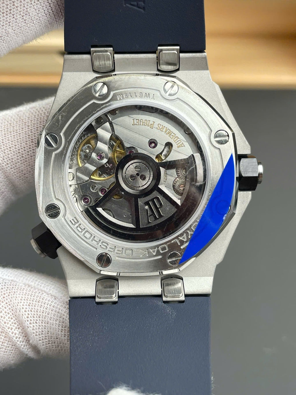 Audemars Piguet Watch Royal Oak Offshore 15720ST Blue Rubber Strap 42mm