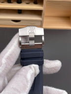 Audemars Piguet Watch Royal Oak Offshore 15720ST Blue Rubber Strap 42mm