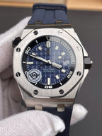 Audemars Piguet Watch Royal Oak Offshore 15720ST Blue Rubber Strap 42mm