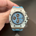 Audemars Piguet Watch Royal Oak Offshore 26238ST Blue Rubber Strap 42mm