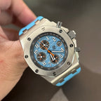 Audemars Piguet Watch Royal Oak Offshore 26238ST Blue Rubber Strap 42mm
