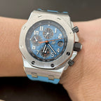 Audemars Piguet Watch Royal Oak Offshore 26238ST Blue Rubber Strap 42mm